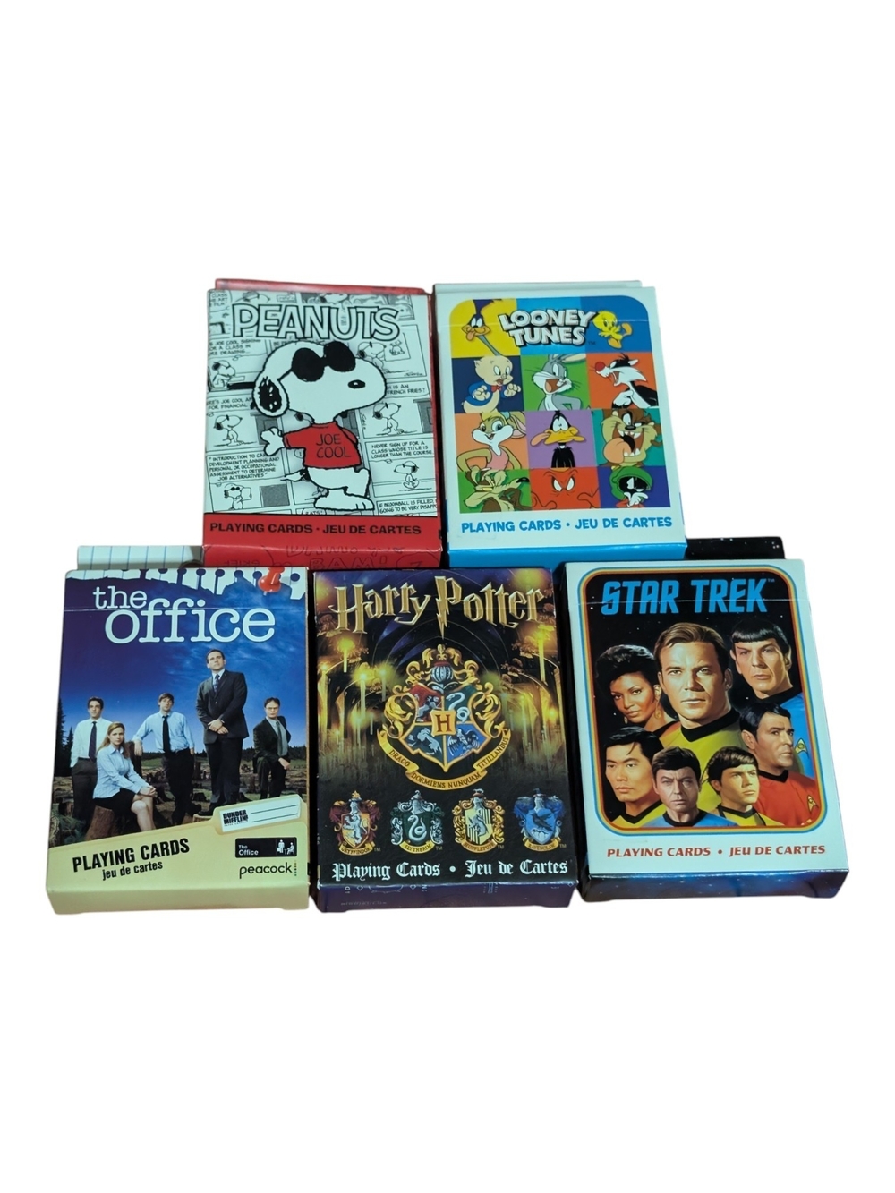 Playing Cards 5 Styles To Choose Peanuts/Looney Tunes/Office/HarryP/Star Trek